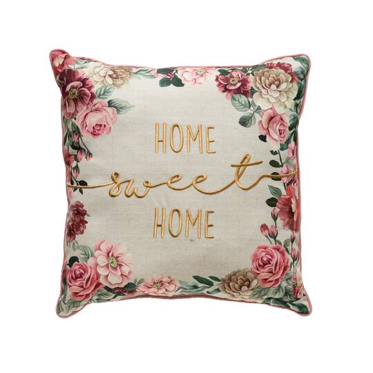 Floral Home Sweet Home Pillow By Ashland Michaels